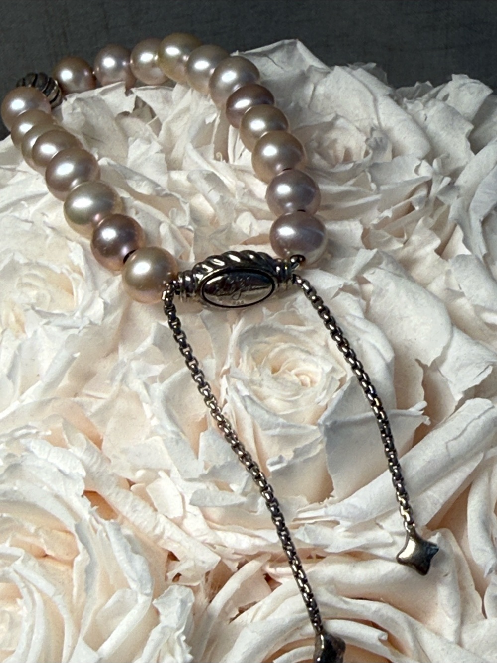 Vintage David Yurman Spiritual Pearl Bead Pull Bracelet - Picture 8 of 10
